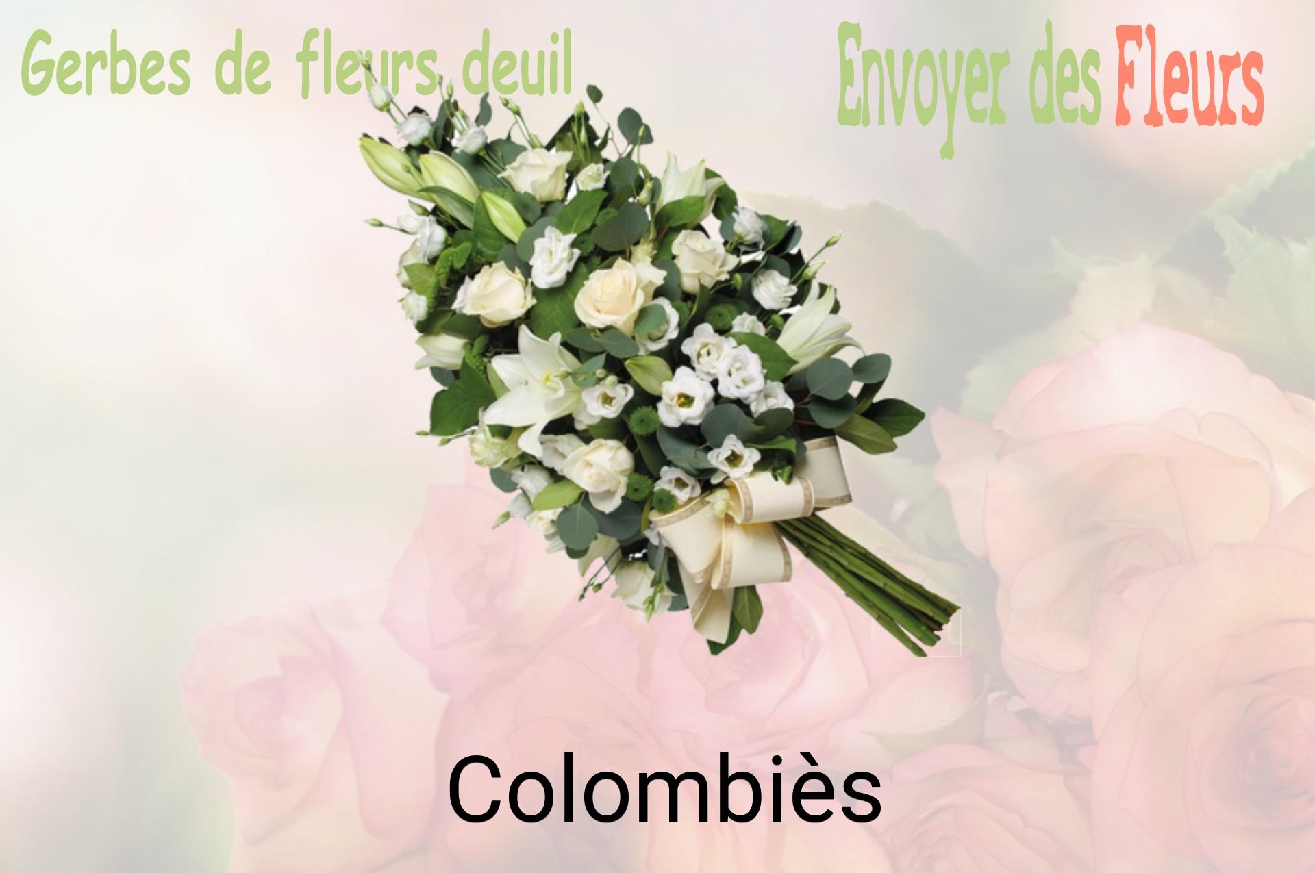 Gerbe de fleurs de deuil livrée à Colombiès
